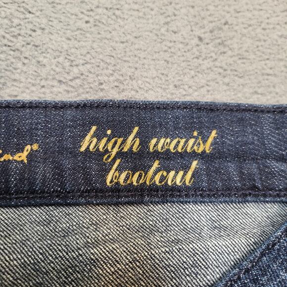 7 For All Mankind Jeans Womans 31 Blue High Waist Boot Cut Distressed Denim - Picture 4 of 12